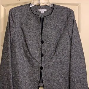 Gray suit, lightweight wool